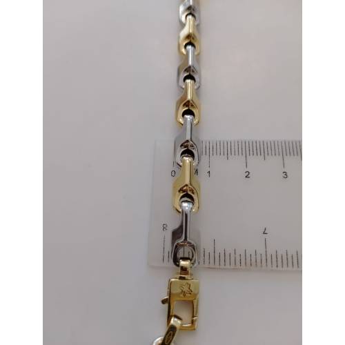 COLLANA Uomo Donna ORO Bicolore 18...