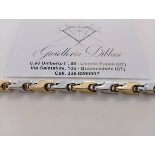 BRACCIALE Uomo Donna Oro 18 Karati...