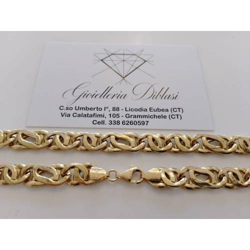 COLLANA Uomo Donna Unisex ORO GIALLO...