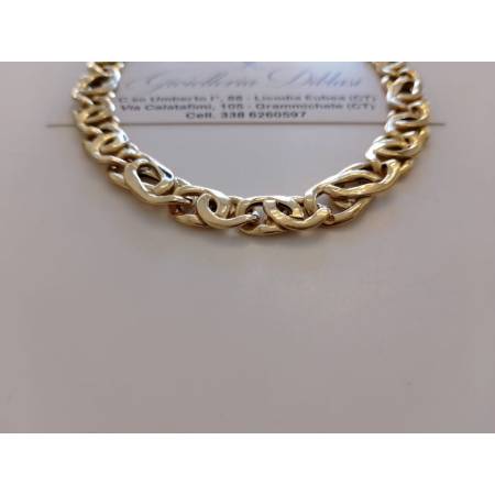 COLLANA Uomo Donna Unisex ORO GIALLO 18 Kt 750% Collier Maglia CATENA Girocollo