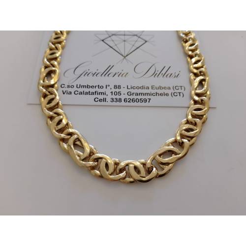 COLLANA Uomo Donna Unisex ORO GIALLO...