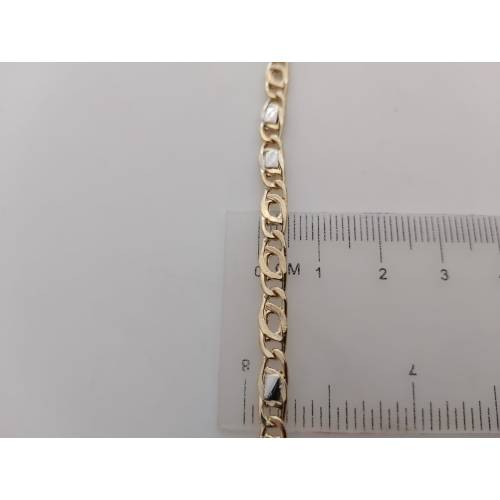 COLLANA ORO Bicolore GIALLO BIANCO 18...