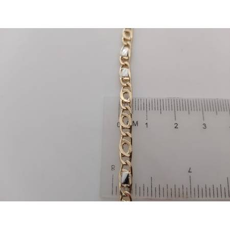 COLLANA ORO Bicolore GIALLO BIANCO 18 Karati 750% Uomo Donna Collier Girocollo