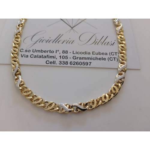 COLLANA Collier Uomo Donna ORO 18...