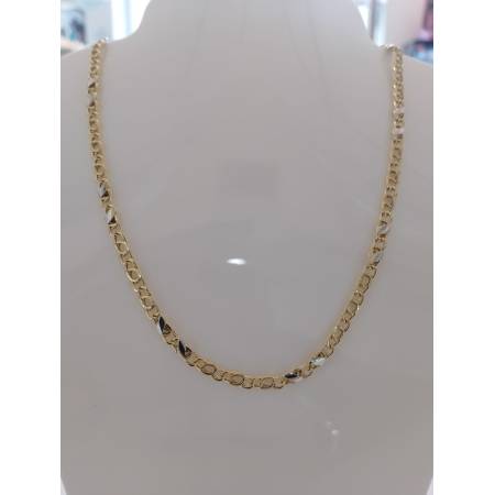 COLLANA ORO Bicolore GIALLO BIANCO 18 Karati 750/1000 COLLIER Uomo Donna Unisex