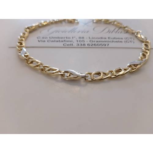 BRACCIALE In ORO Bicolore GIALLO...