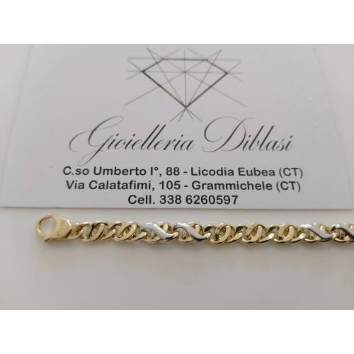 BRACCIALE In ORO Bicolore GIALLO...