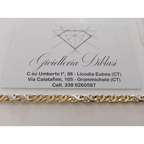 BRACCIALE In ORO Bicolore GIALLO...