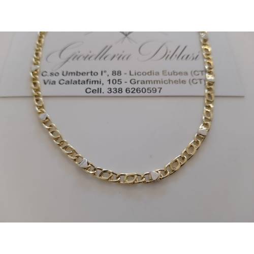 COLLANA COLLIER Uomo Donna ORO 18...