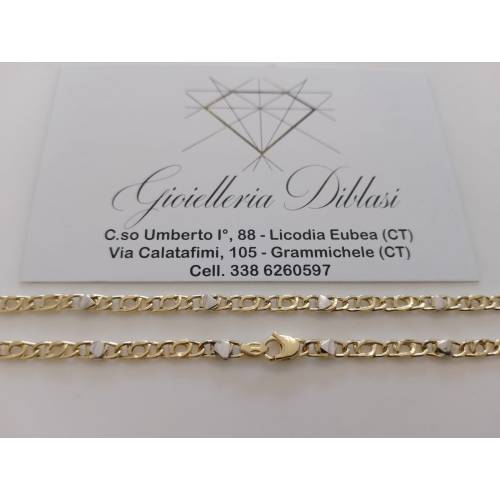 COLLANA COLLIER Uomo Donna ORO 18...