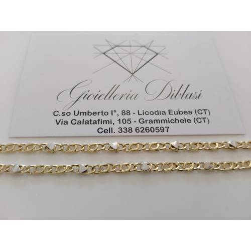 COLLANA COLLIER Uomo Donna ORO 18...