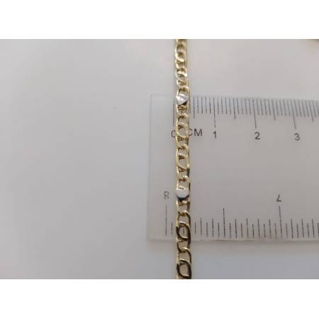 COLLANA COLLIER Uomo Donna ORO 18 Karati 750% Girocollo Giallo Bianco Bicolore