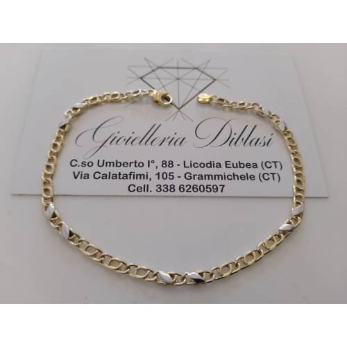 BRACCIALE ORO 18 Kt 750% Uomo Donna...