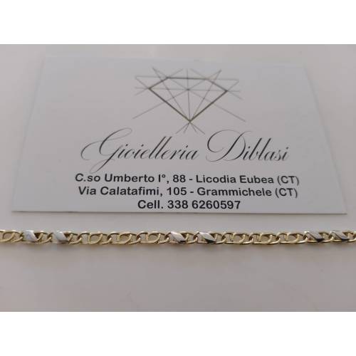 BRACCIALE ORO 18 Kt 750% Uomo Donna...