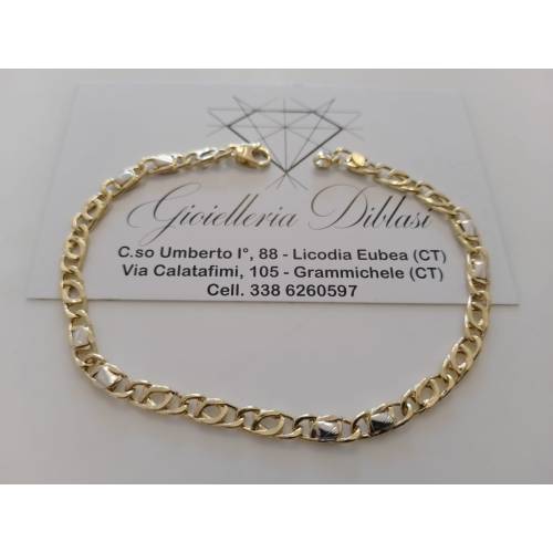 BRACCIALE ORO 18 Kt 750% Uomo Donna...