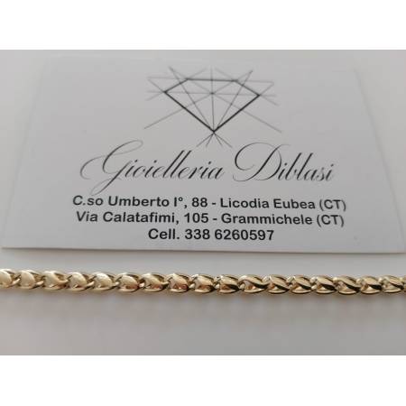 BRACCIALE Oro 18 Karati 750% Uomo Donna Unisex ORO GIALLO Made in Italia