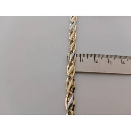 COLLANA ORO Bicolor GIALLO BIANCO 18 KT 750% Uomo Donna Collier CATENA Girocollo