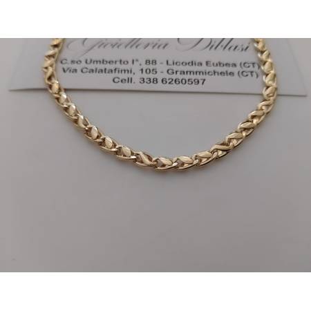 COLLANA In ORO GIALLO 18 Karati 750% Uomo Donna Unisex COLLIER Catena Girocollo