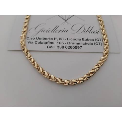 COLLANA In ORO GIALLO 18 Karati 750%...