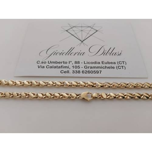 COLLANA In ORO GIALLO 18 Karati 750%...