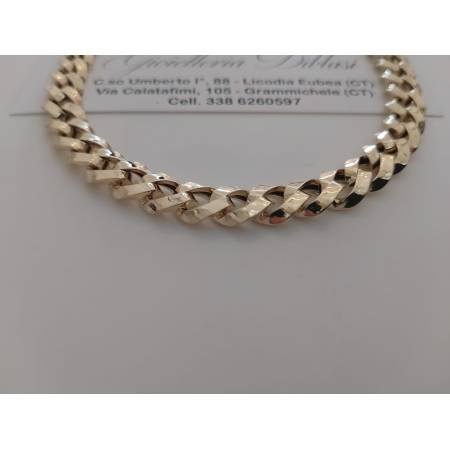 COLLANA Donna ORO GIALLO 18 KARATI 750% Collier Girocollo Maglia CATENA Lucida