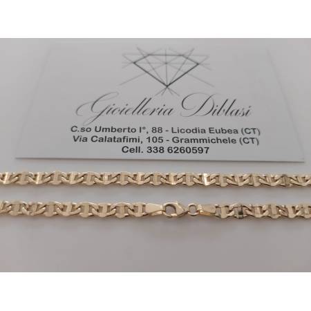 COLLANA A CATENA TRAVERSINO Unisex ORO GIALLO 18 KARATI 750% Collier Girocollo