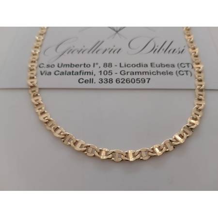 COLLANA A CATENA TRAVERSINO Unisex ORO GIALLO 18 KARATI 750% Collier Girocollo