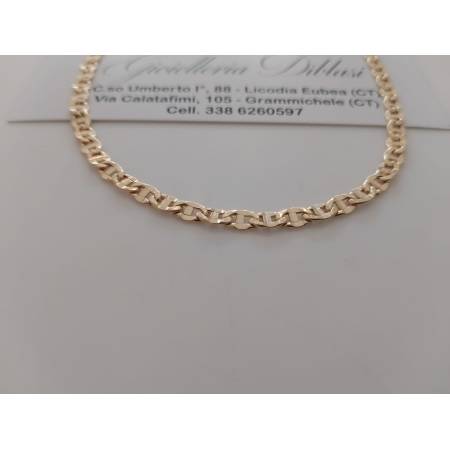 COLLANA A CATENA TRAVERSINO Unisex ORO GIALLO 18 KARATI 750% Collier Girocollo