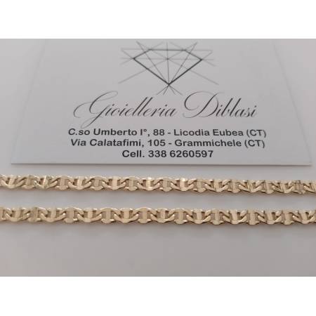 COLLANA A CATENA TRAVERSINO Unisex ORO GIALLO 18 KARATI 750% Collier Girocollo