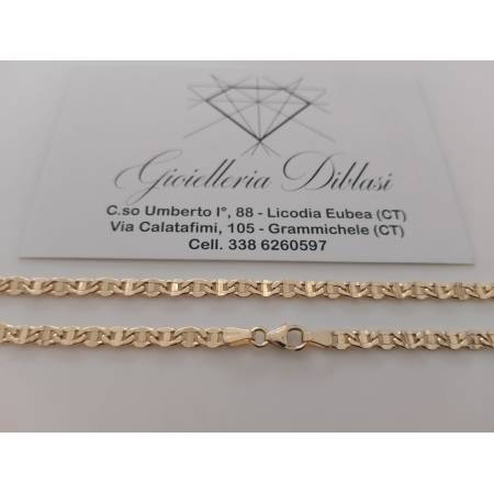 COLLANA A CATENA TRAVERSINO Unisex ORO GIALLO 18 KARATI 750% Collier Girocollo