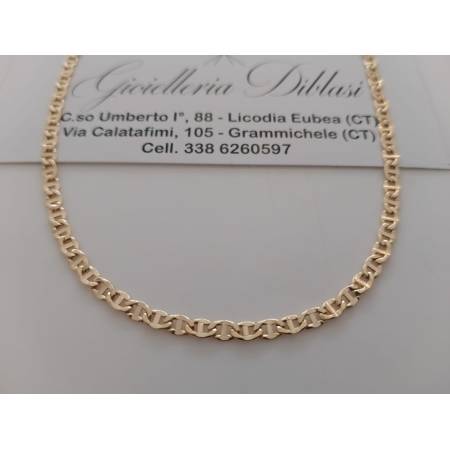 COLLANA A CATENA TRAVERSINO Unisex ORO GIALLO 18 KARATI 750% Collier Girocollo