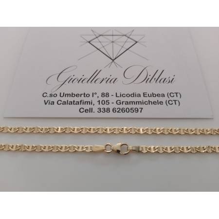 COLLANA A CATENA TRAVERSINO Unisex ORO GIALLO 18 KARATI 750% Collier Girocollo