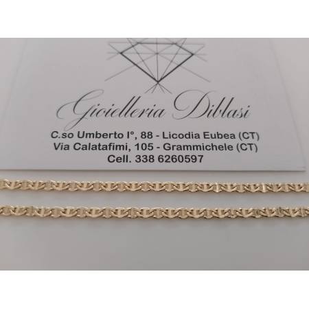 COLLANA A CATENA TRAVERSINO Unisex ORO GIALLO 18 KARATI 750% Collier Girocollo