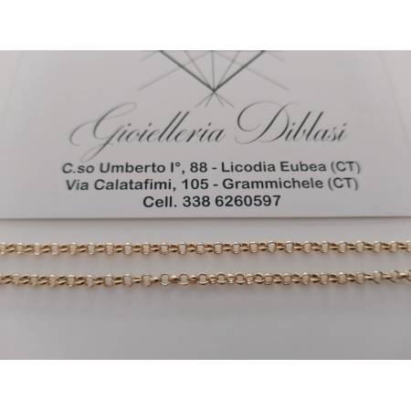 COLLANA COLLIER Uomo Donna In ORO GIALLO 18 Karati 750% Catena ROLO' Girocollo