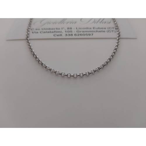 COLLANA Collier ORO BIANCO 18 Karati...