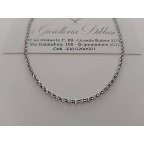 COLLANA Collier ORO BIANCO 18 Karati...