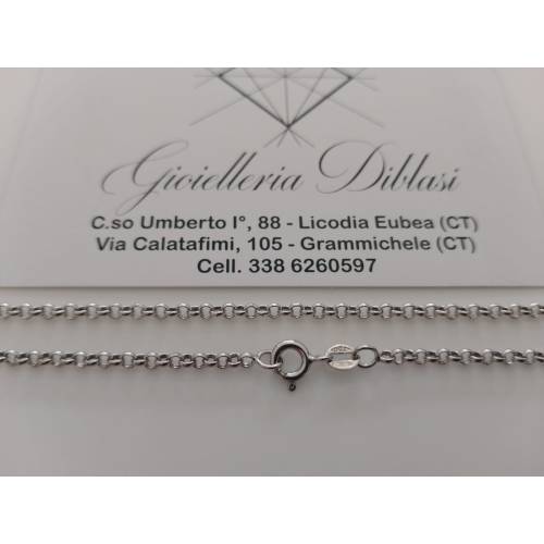 COLLANA Collier ORO BIANCO 18 Karati...