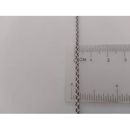 COLLANA Collier ORO BIANCO 18 Karati 750% Uomo Donna Unisex Maglia Catena ROLO'
