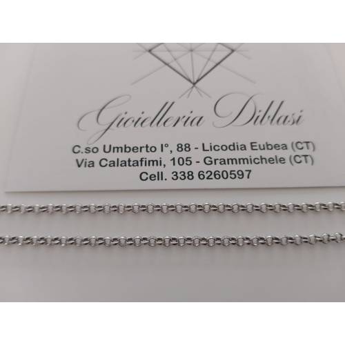 COLLANA Collier ORO BIANCO 18 Karati...