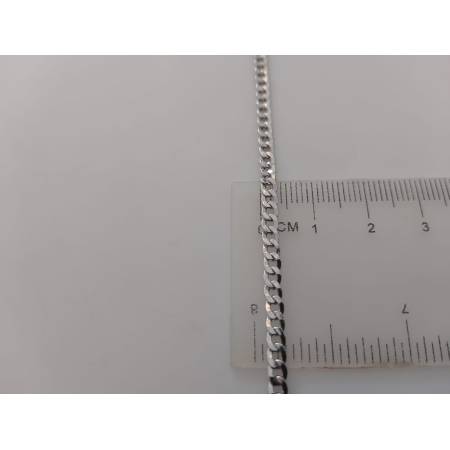 COLLANA COLLIER Oro Bianco 18 Karati 750% Girocollo Catena GRUMETTA Uomo Donna