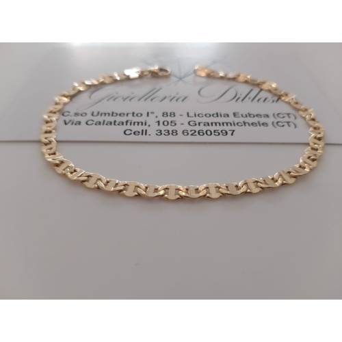 BRACCIALE ORO GIALLO 18 KARATI 750%...