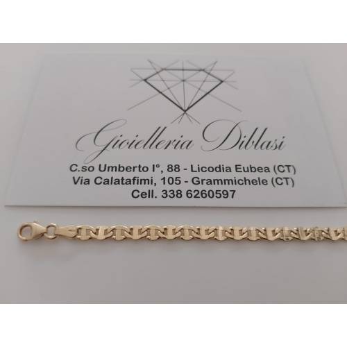 BRACCIALE ORO GIALLO 18 KARATI 750%...