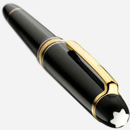 PENNA MONTBLANC A Sfera Meisterstück Gold-Coated ROLLER Resina Nera 132457 Pen