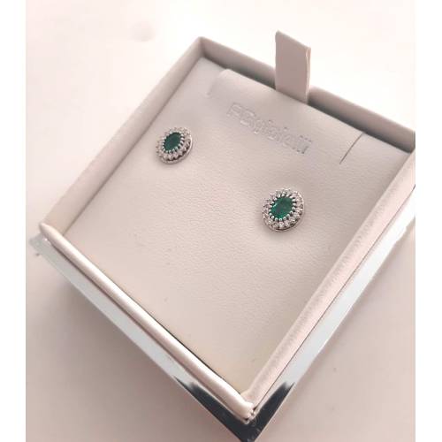 ORECCHINI Con SMERALDO E DIAMANTI PG...