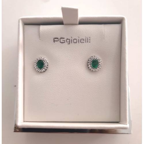 ORECCHINI Con SMERALDO E DIAMANTI PG...