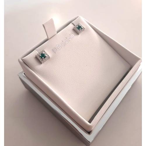 ORECCHINI Con SMERALDO E DIAMANTI PG...