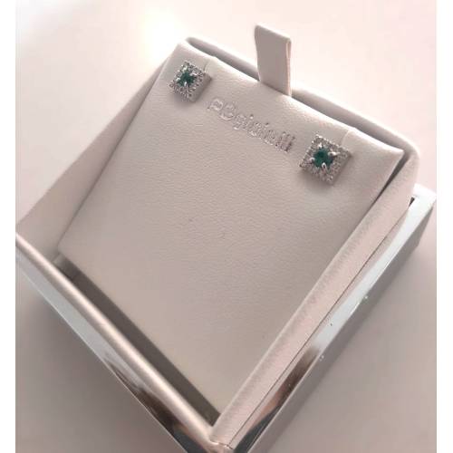 ORECCHINI Con SMERALDO E DIAMANTI PG...