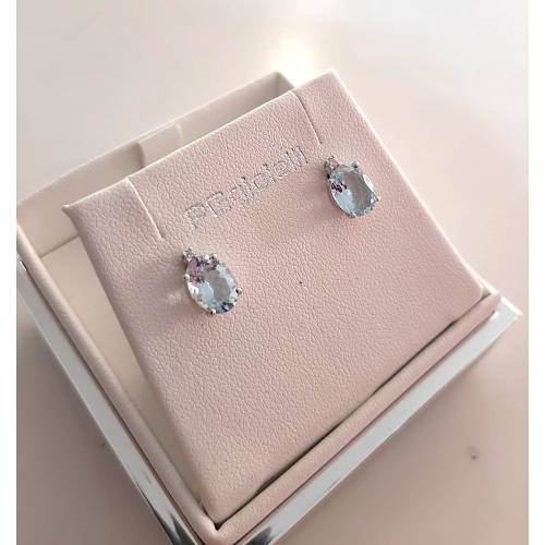 ORECCHINI Con ACQUAMARINA E DIAMANTI...