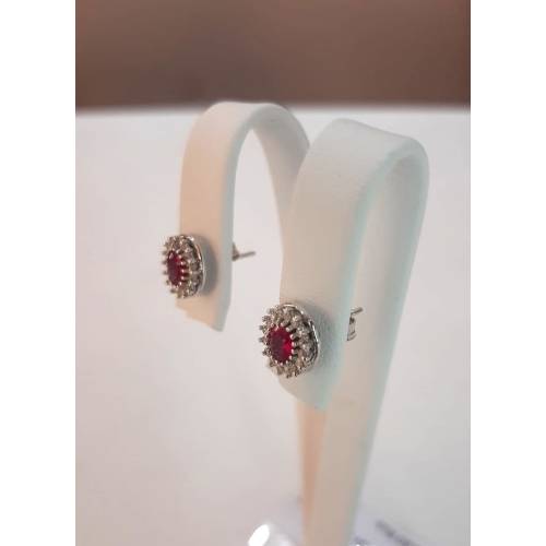 ORECCHINI Con RUBINI E DIAMANTI PG...