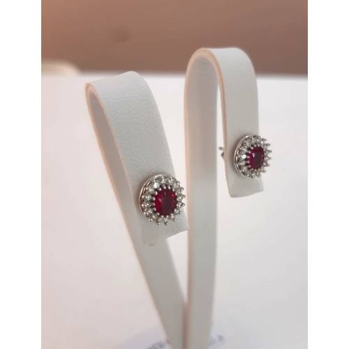 ORECCHINI Con RUBINI E DIAMANTI PG...